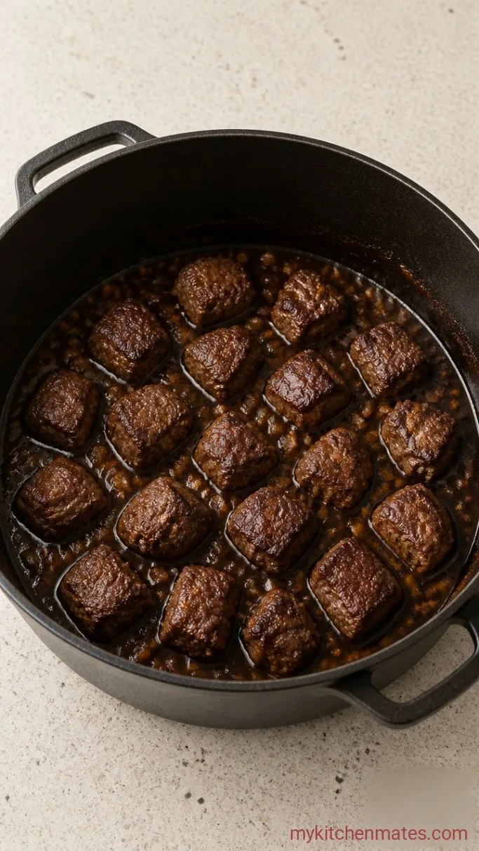 Irish Beef Stew with Guinness and Root Vegetables Step 3: Deglaze with the Stout