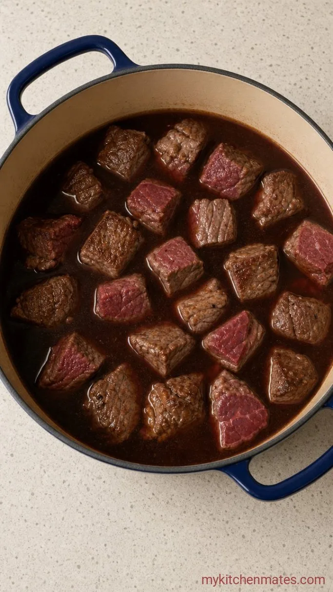 Step 3: Deglaze with Wine and Broth