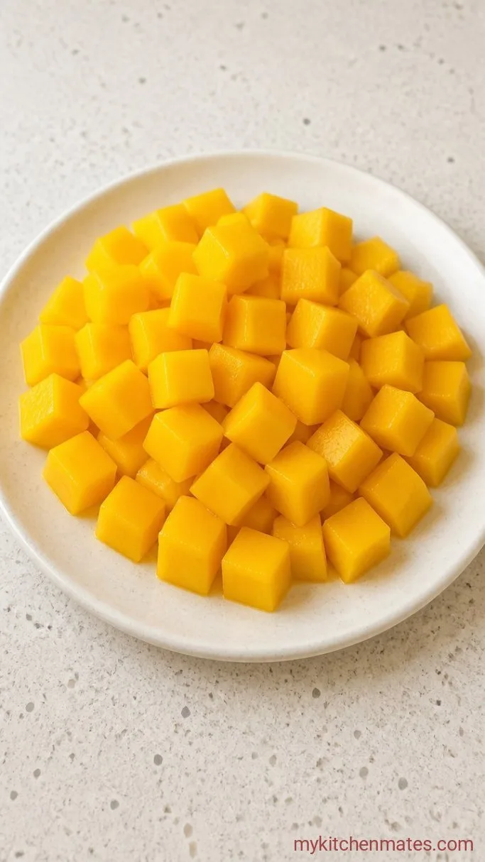 Creamy Mango Coconut Rice (Ready in 30 Minutes) Step 3: Dice the Mango