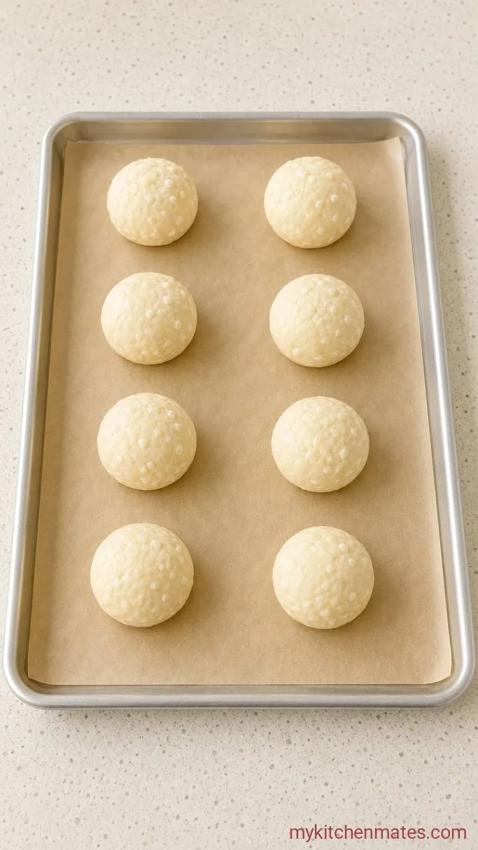 4-Ingredient High-Protein Cottage Cheese Buns (No Yeast) Step 3: Divide and Shape the Dough