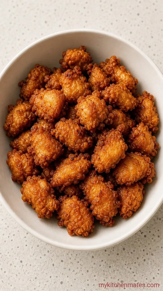 Crispy Korean Popcorn Chicken with a Sweet and Spicy Glaze Step 3: Double-Fry for Extra Crunch