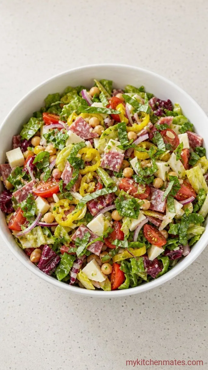 15-Minute Italian Chopped Salad (No Cook, So Satisfying) Step 3: Dress and Toss the Salad