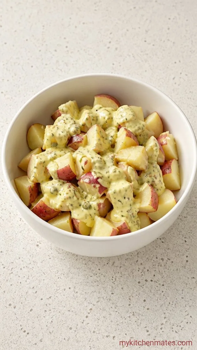Step 3: Dress the Warm Potatoes