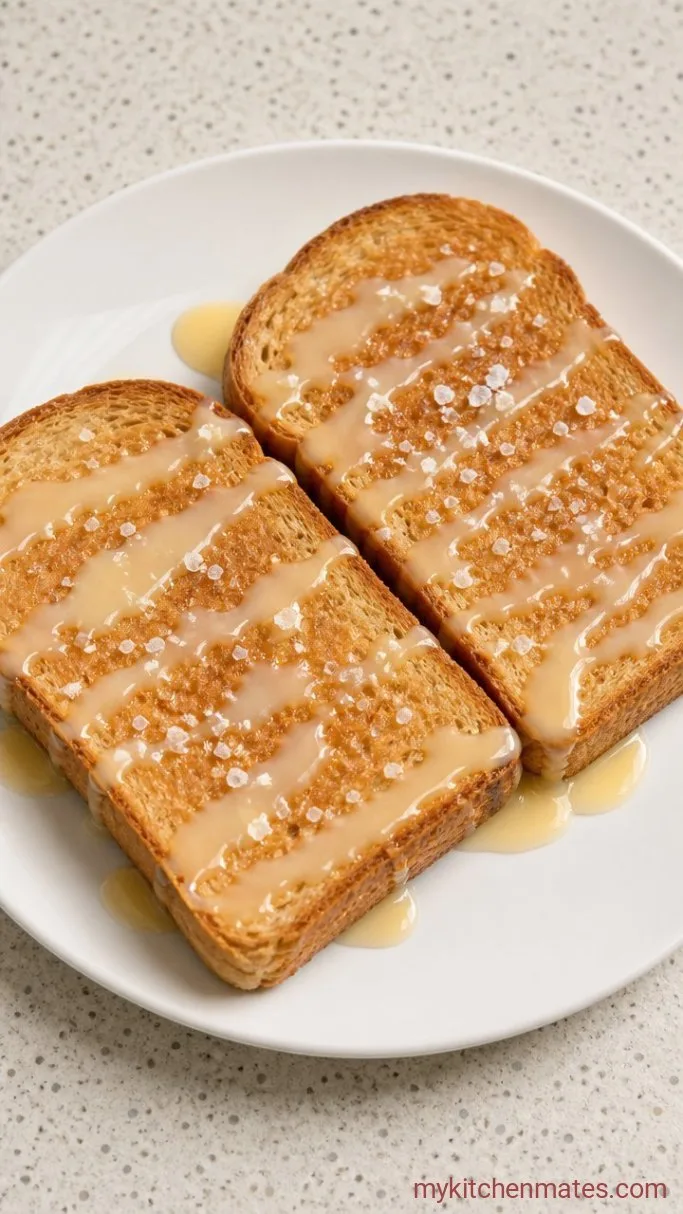 5-Minute Milk Bread Toast Step 3: Drizzle and Serve
