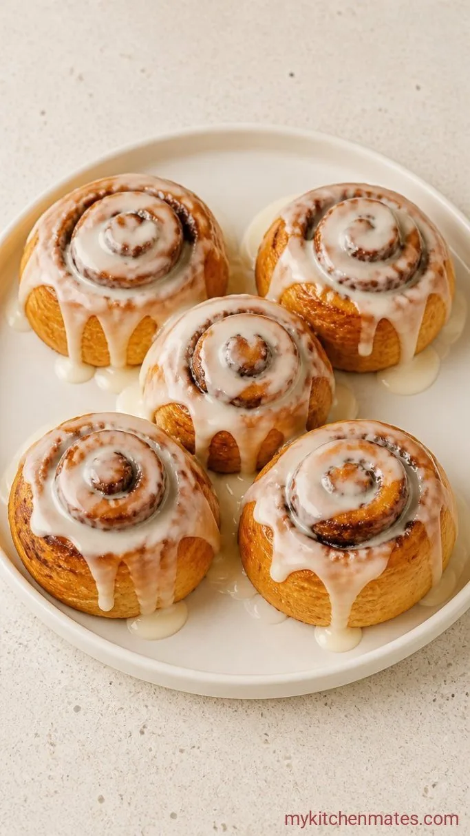 5-Minute Air Fryer Cinnamon Rolls Step 3: Drizzle and Serve