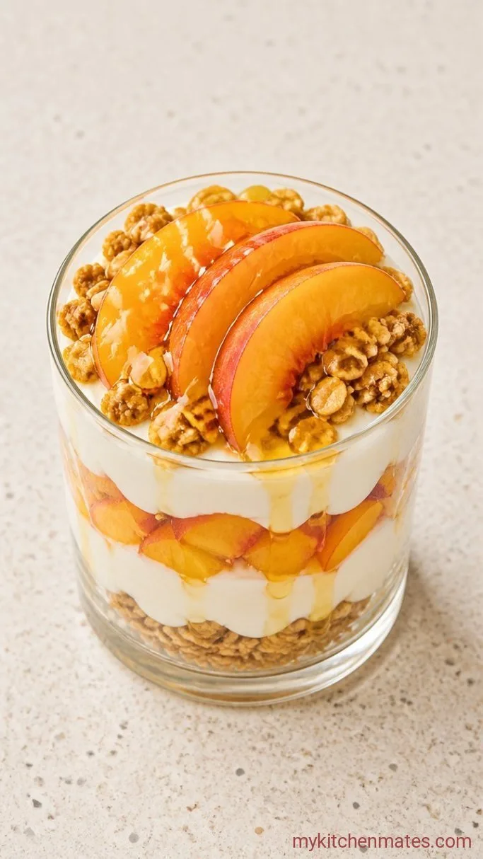 Quick 4-Ingredient Peach Parfait Cups Step 3: Drizzle and Serve