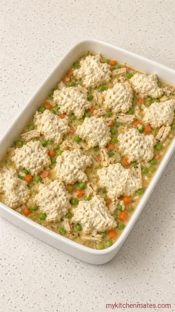 One-Skillet Turkey Pot Pie With Biscuits Step 3: Drop and Bake the Biscuits