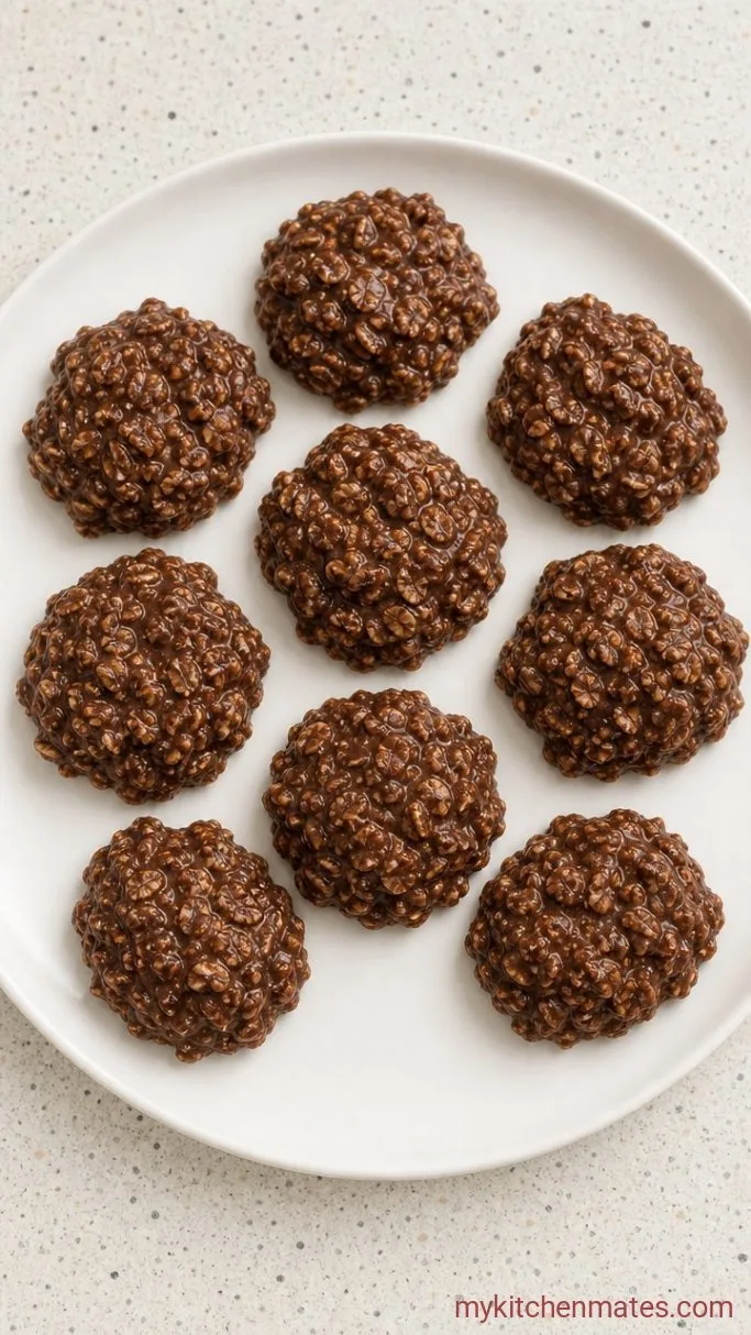 No-Bake Chocolate Peanut Butter Oatmeal Cookies Step 3: Drop and Set the Cookies