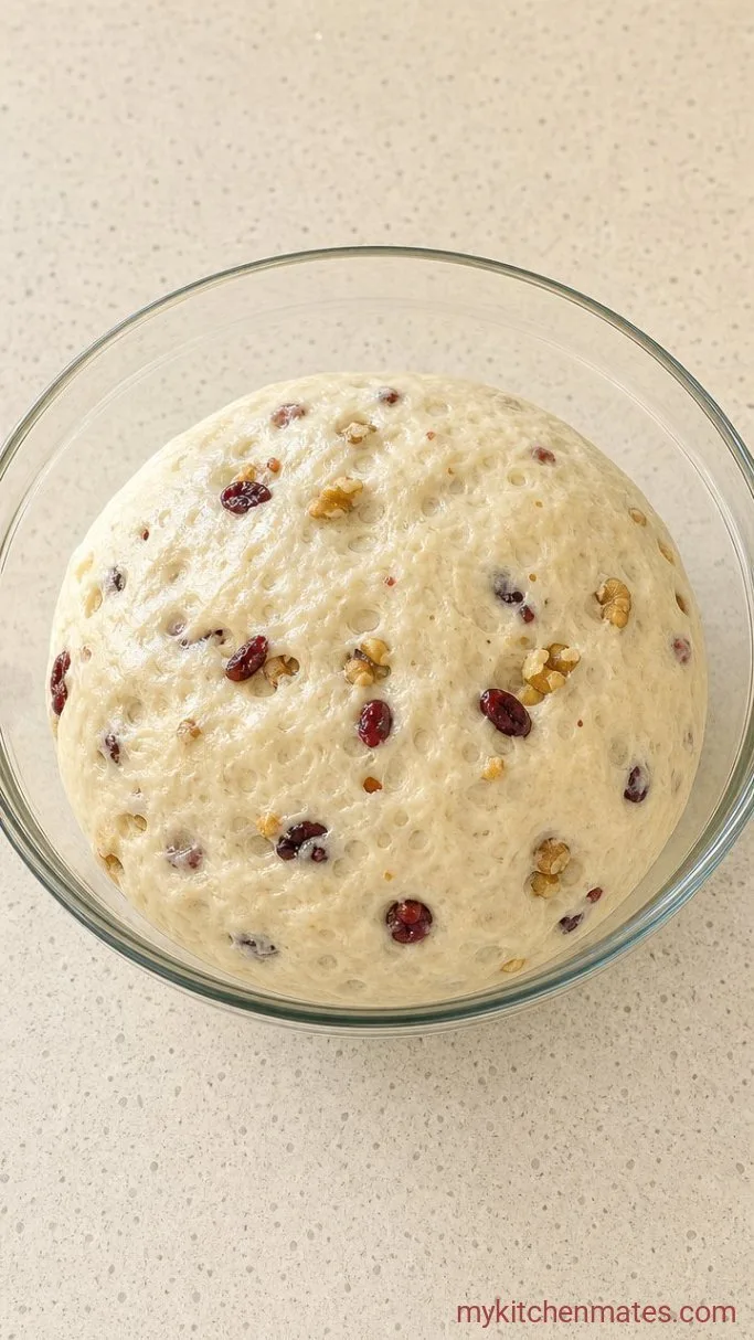 Overnight Cranberry Walnut Sourdough Bread Step 3: Ferment the Dough