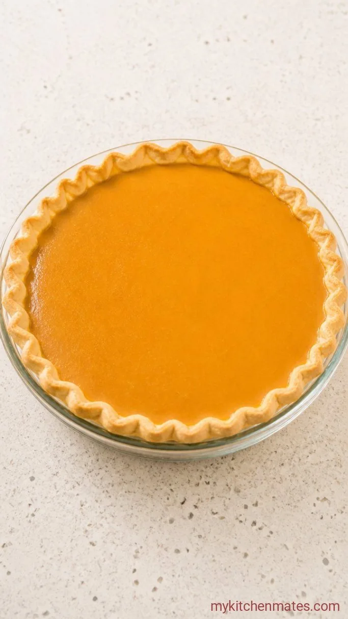Creamy Pumpkin Pie With Condensed Milk Step 3: Fill and Bake