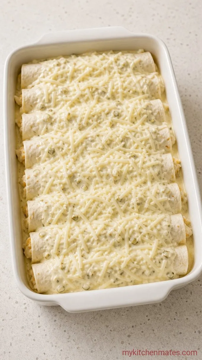 Creamy Shrimp Enchiladas in 40 Minutes Step 3: Fill and Roll the Enchiladas