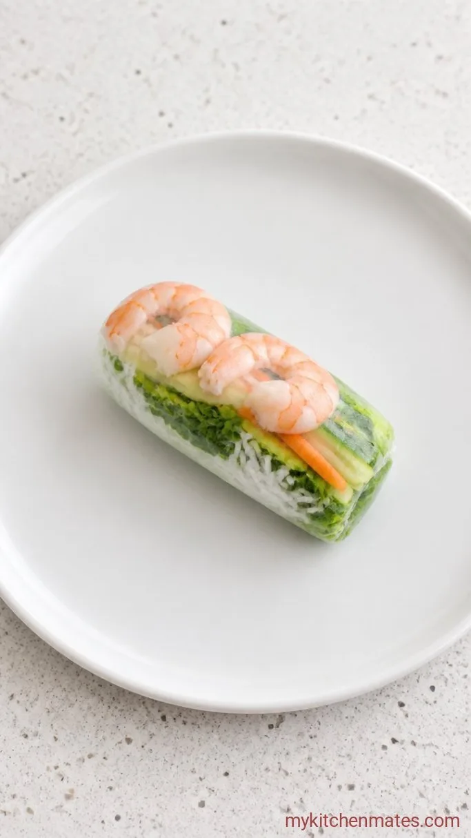 Fresh Spring Rolls with Peanut Dipping Sauce Step 3: Fill and Roll
