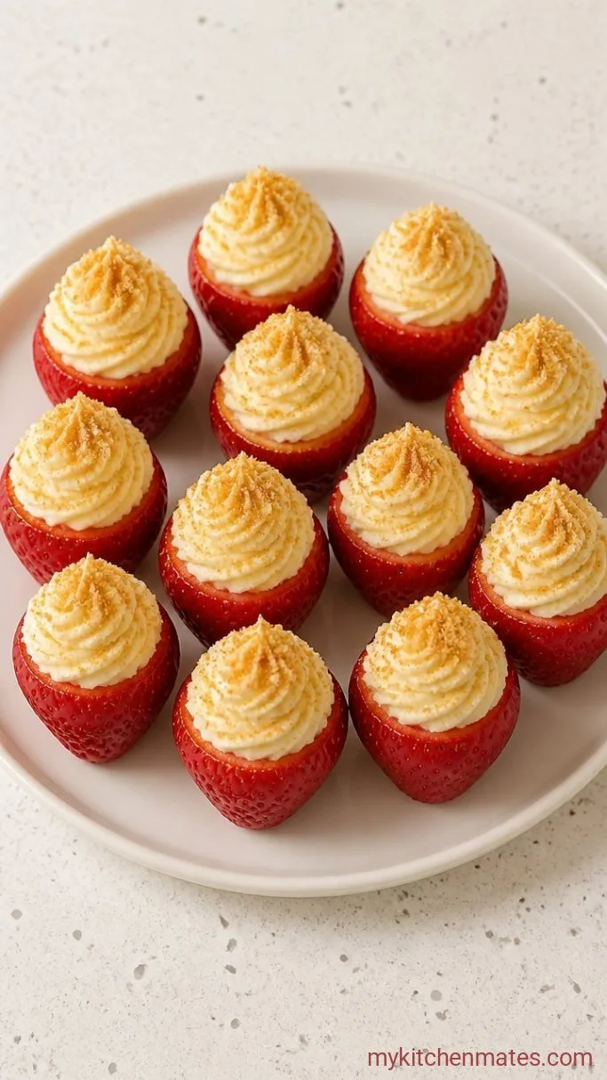 4-Ingredient Cream Cheese Stuffed Strawberries Step 3: Fill and Top the Strawberries