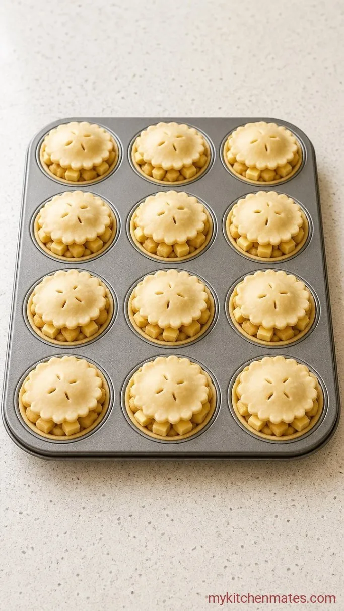 Flaky Mini Apple Pies (Muffin Tin Method) Step 3: Fill the Pies
