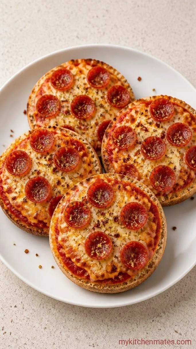 15-Minute English Muffin Pizzas Step 3: Finish and Serve