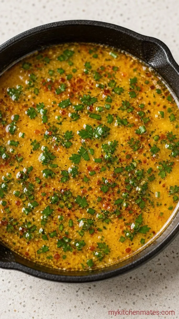 5-Minute Cowboy Butter Dipping Sauce Step 3: Finish with Fresh Herbs and Serve