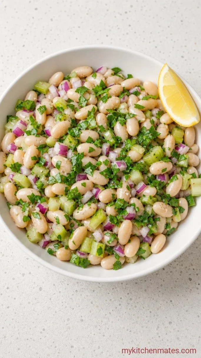 15-Minute White Bean Salad with Lemon and Herbs Step 3: Finish with Herbs and Serve