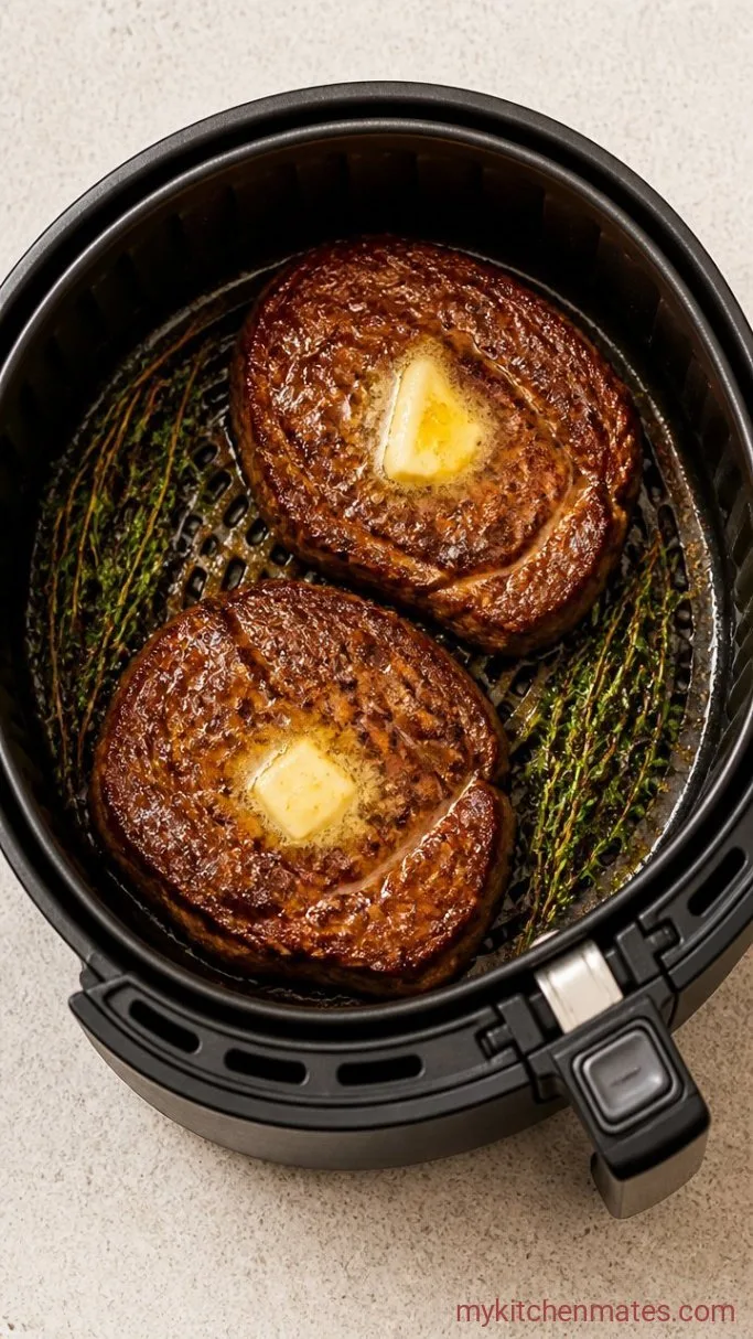Quick Air Fryer Ribeye Steak, Juicy Every Time Step 3: Flip and Add Butter