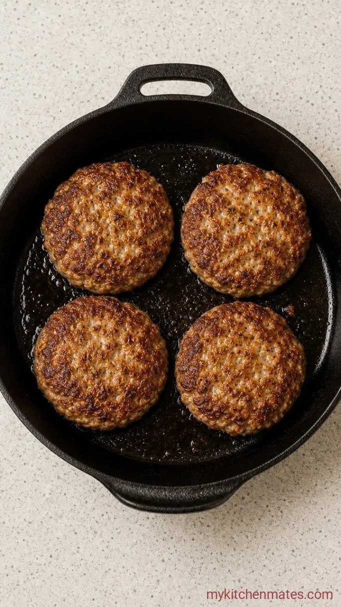 Juicy 20-Minute Chicken Burger Patties Step 3: Flip and Finish