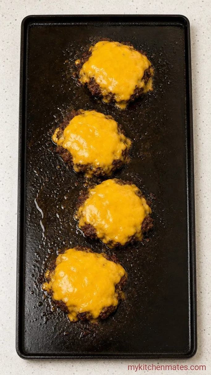 Step 3: Flip and Melt the Cheese