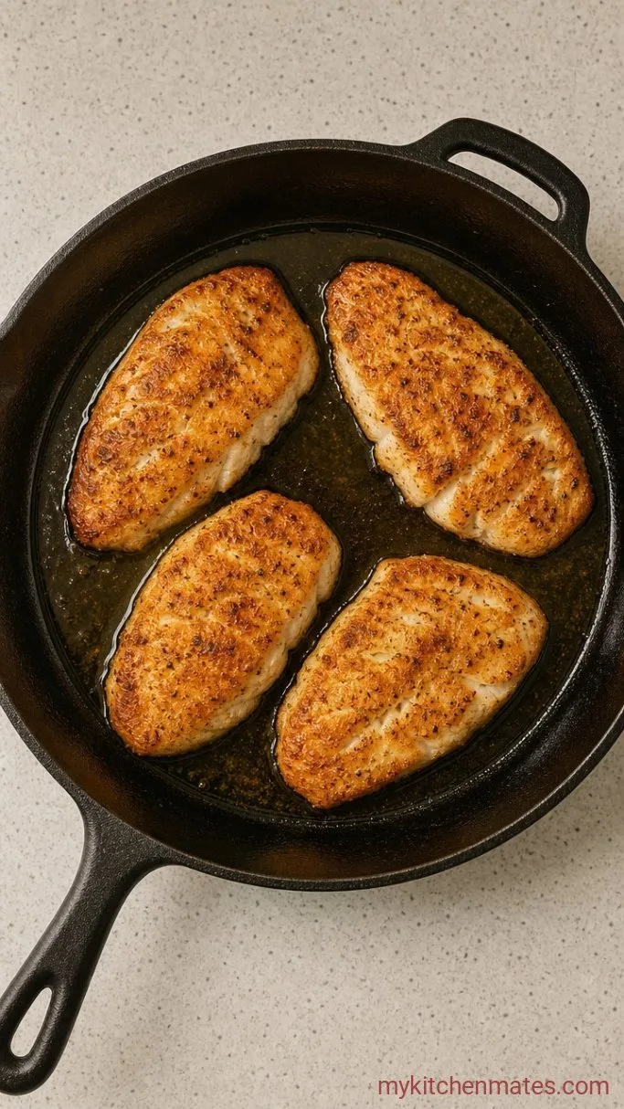 15-Minute Grilled Cod Fillets with Garlic Butter Step 3: Flip the Cod