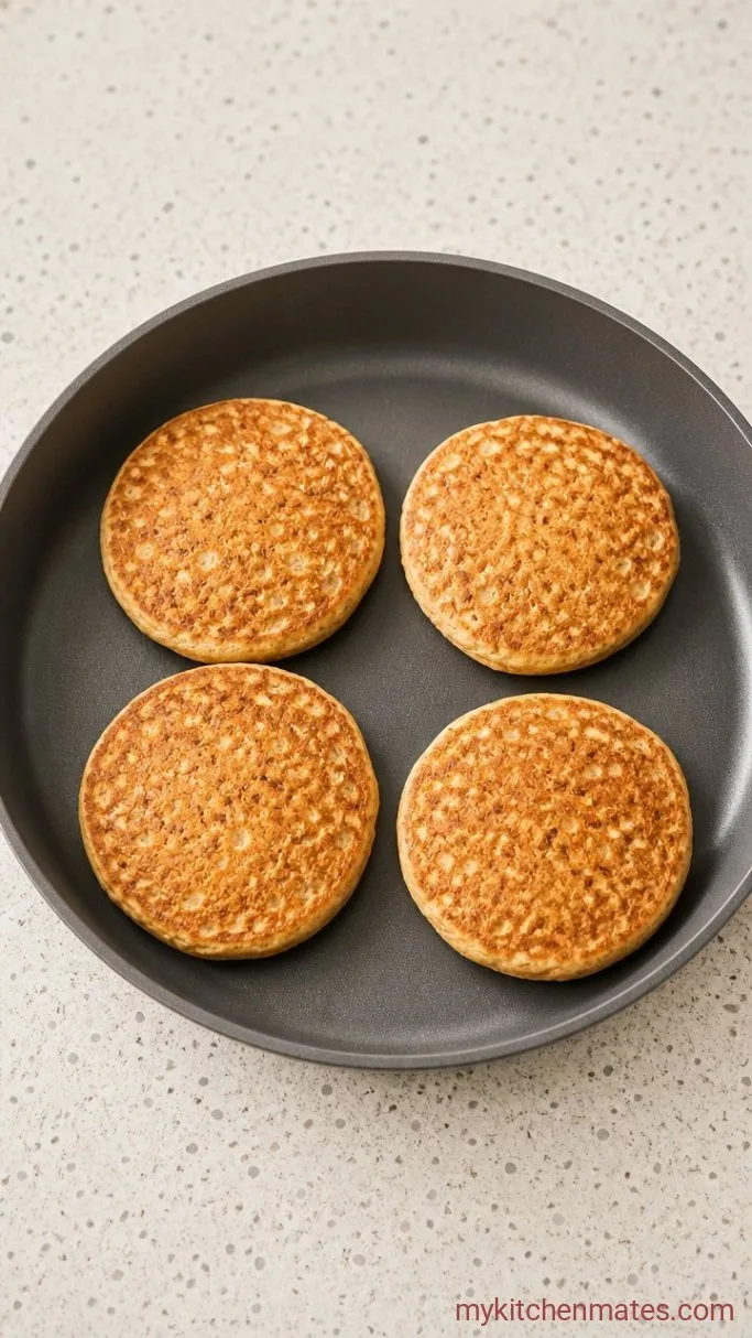 3-Ingredient Banana Oat Pancakes Step 3: Flip the Pancakes