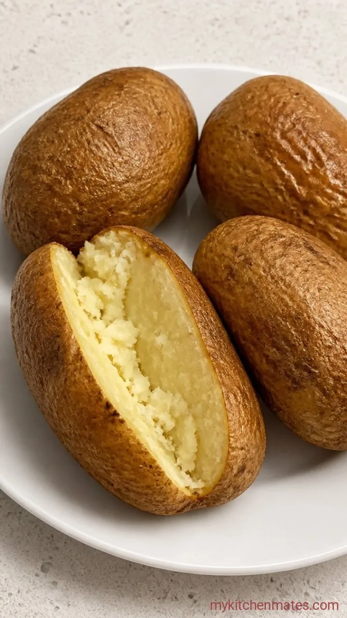 Crispy Air Fryer Baked Potatoes Step 3: Fluff and Serve