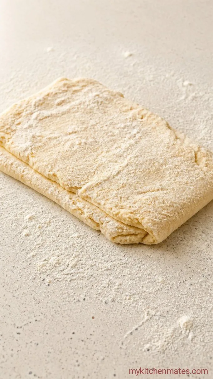 Brenda Gantt’s Buttermilk Biscuits Step 3: Fold and Pat the Dough