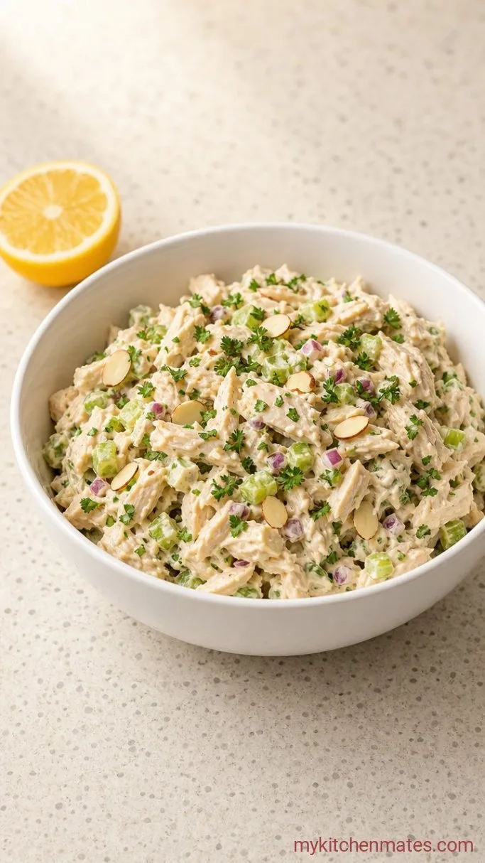 Creamy High Protein Chicken Salad (No Mayo) Step 3: Fold and Serve