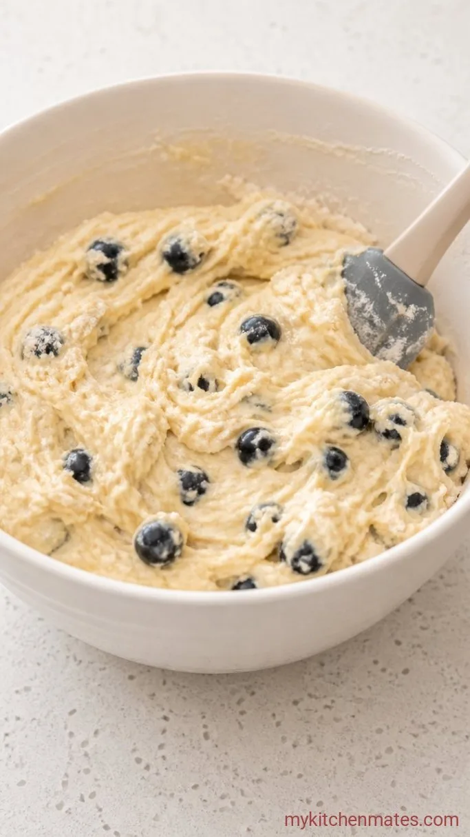 Buttermilk Blueberry Jumbo Muffins Step 3: Fold Everything Together