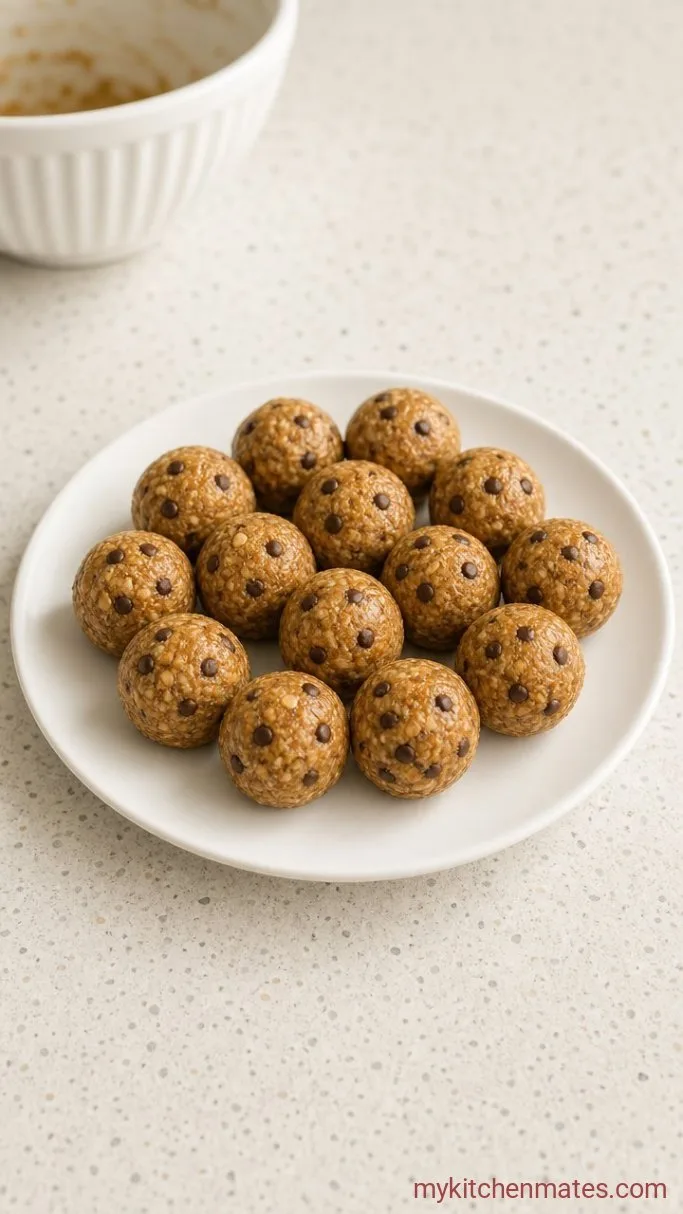 5-Ingredient Protein Oat Balls (No-Bake) Step 3: Fold in Chocolate Chips and Shape