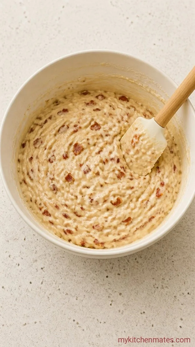 5-Minute Prep Bisquick Quiche Step 3: Fold in the Bacon