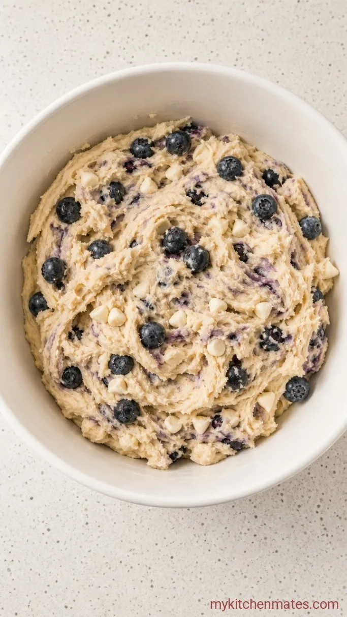 Soft and Chewy Blueberry White Chocolate Chip Cookies Step 3: Fold in the Blueberries and White Chocolate