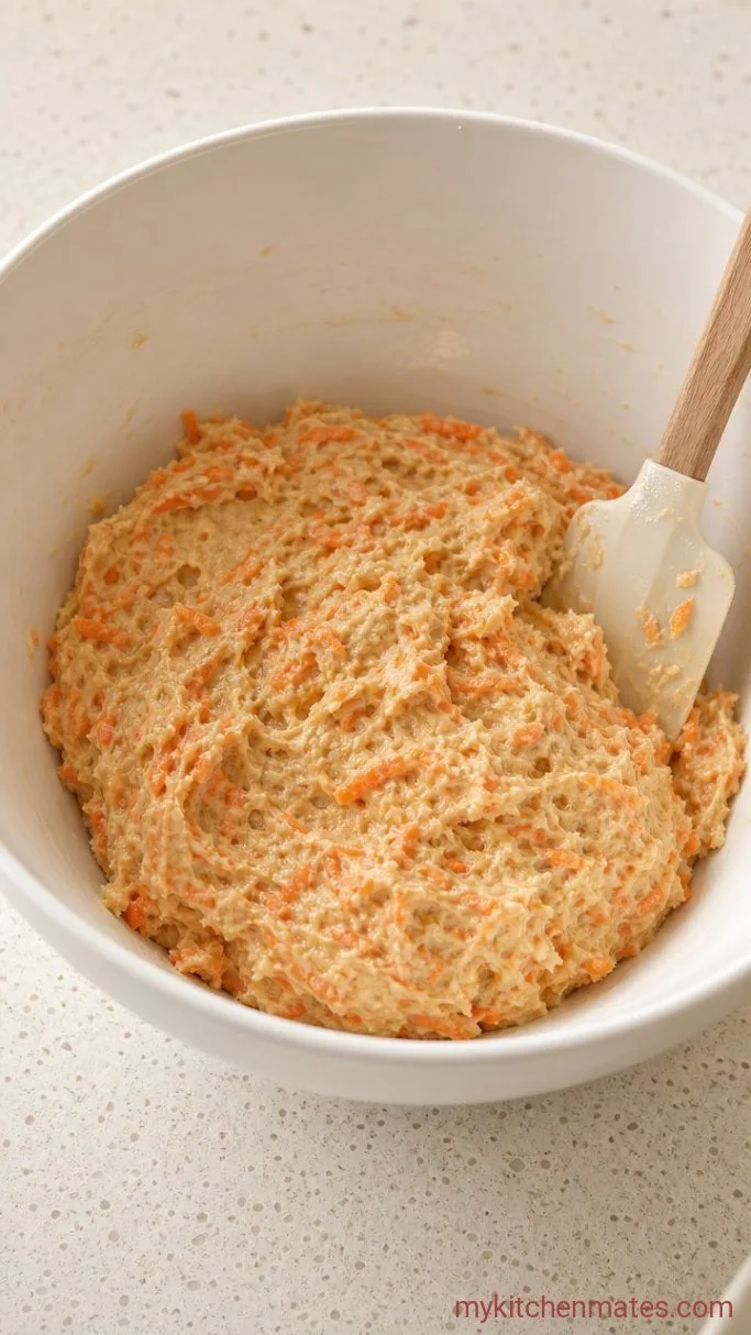 Step 3: Fold in the Carrots and Liquid