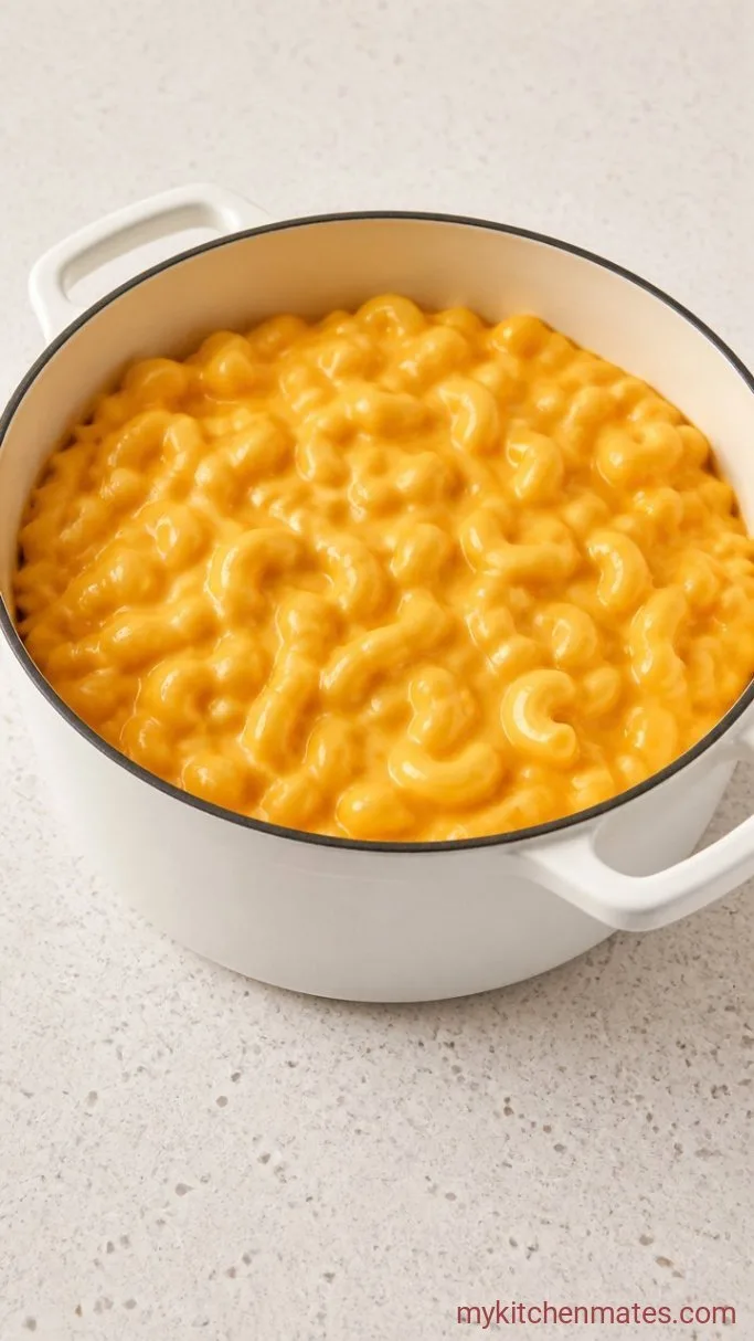 Creamy One Pot Mac and Cheese Step 3: Fold in the Cheeses