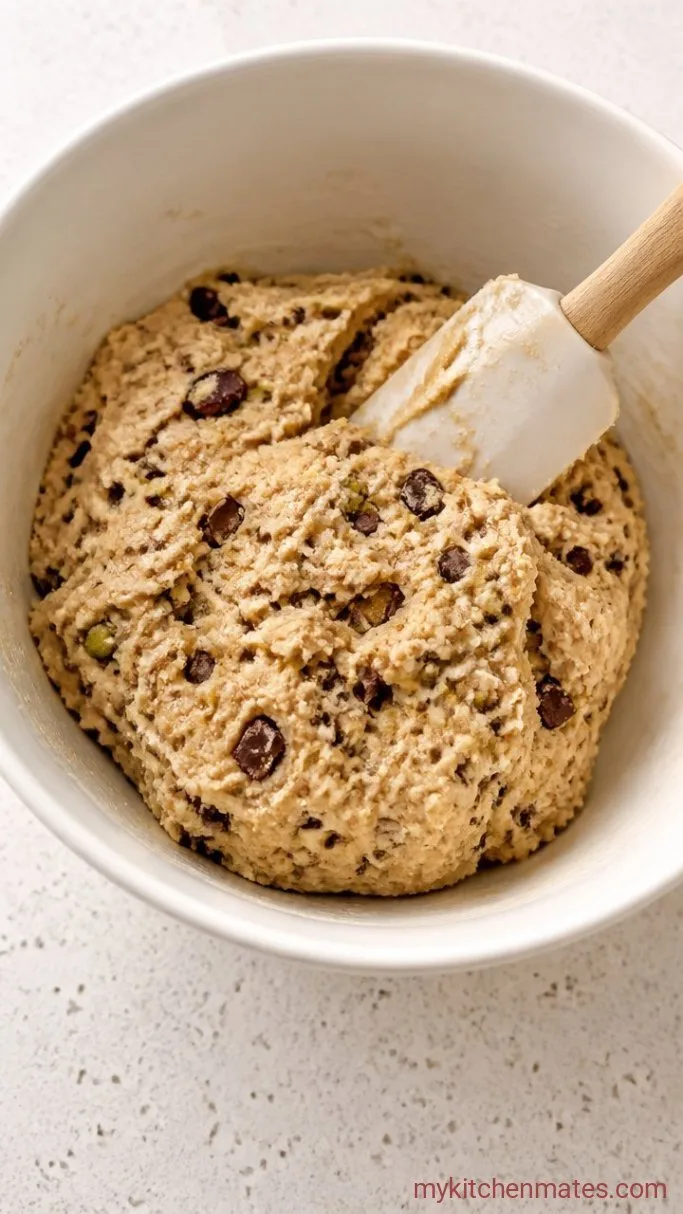 Chewy Brown Butter Pistachio Chocolate Chip Cookies Step 3: Fold in the Chocolate and Pistachios