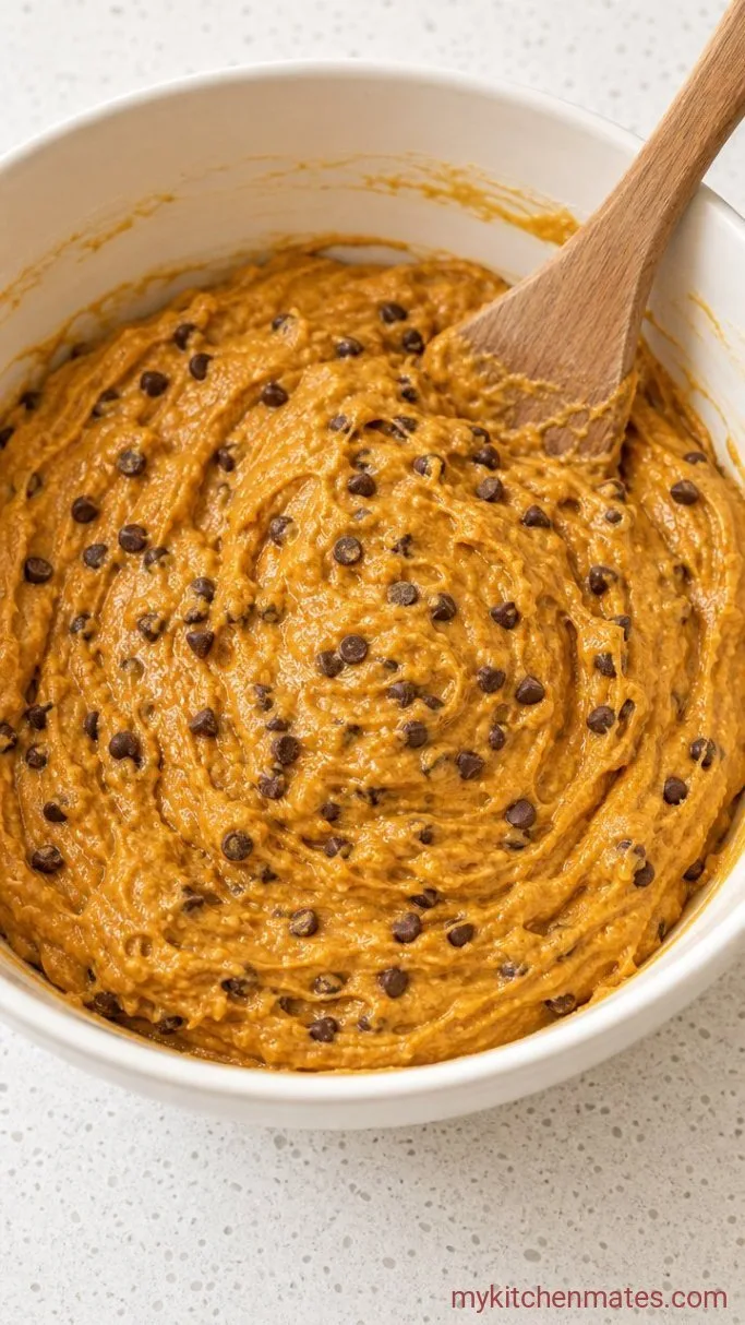 Moist Pumpkin Chocolate Chip Bread (One Bowl) Step 3: Fold in the Chocolate Chips