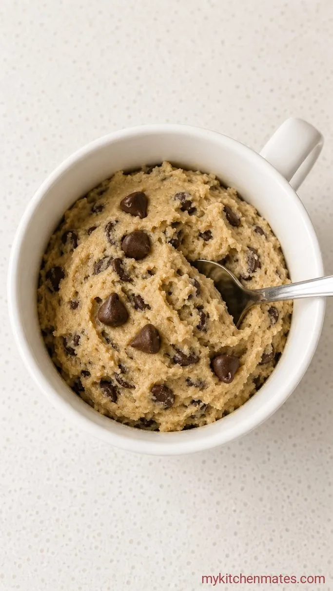 5-Minute Single Serve Chocolate Chip Cookie Step 3: Fold in the Chocolate Chips