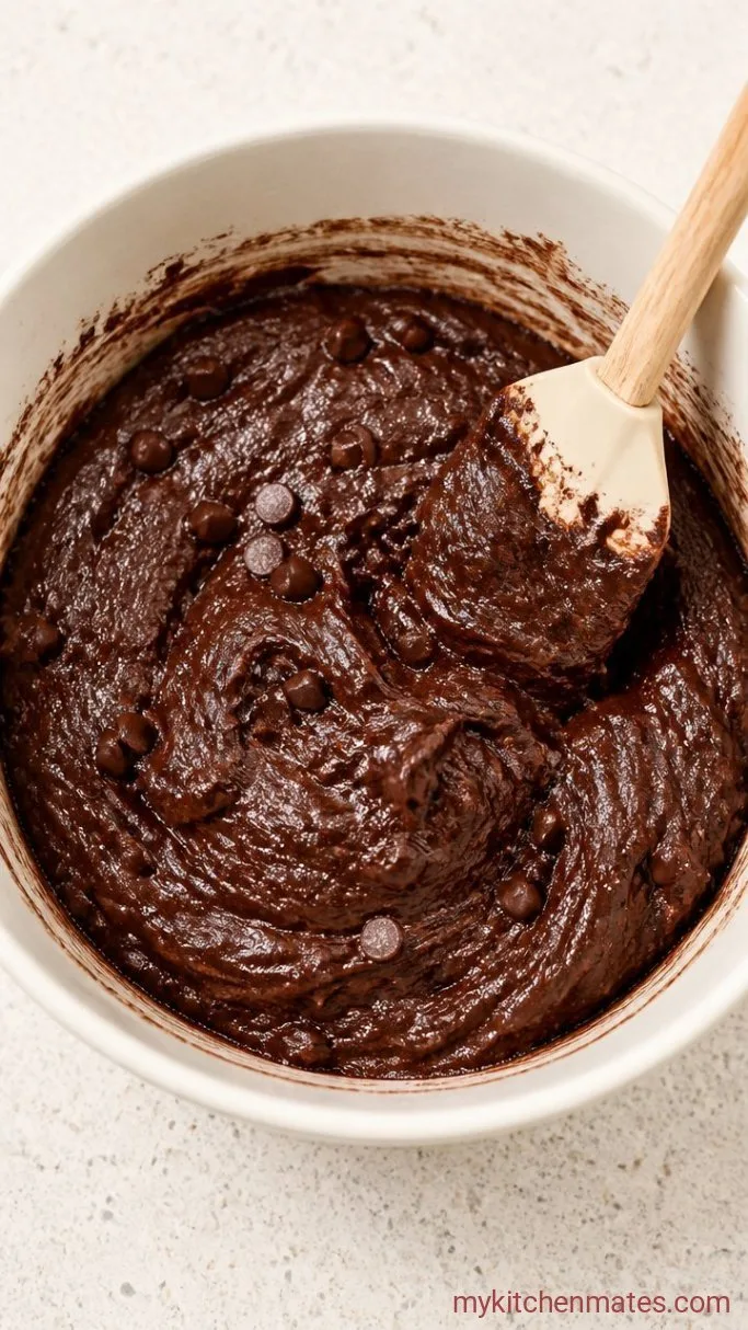 Fudgy Gluten Free Brownies (Easy One-Bowl) Step 3: Fold in the Chocolate Chips