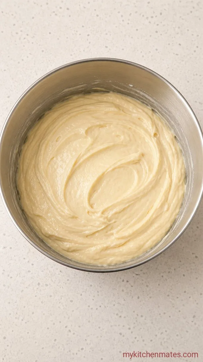 Step 3: Fold in the Dry Ingredients and Sour Cream