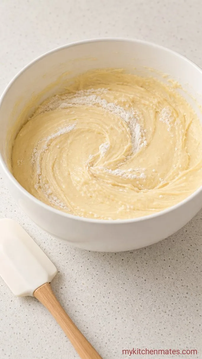 Moist Lemon Zest Cake with Tangy Lemon Glaze Step 3: Fold in the Dry Ingredients
