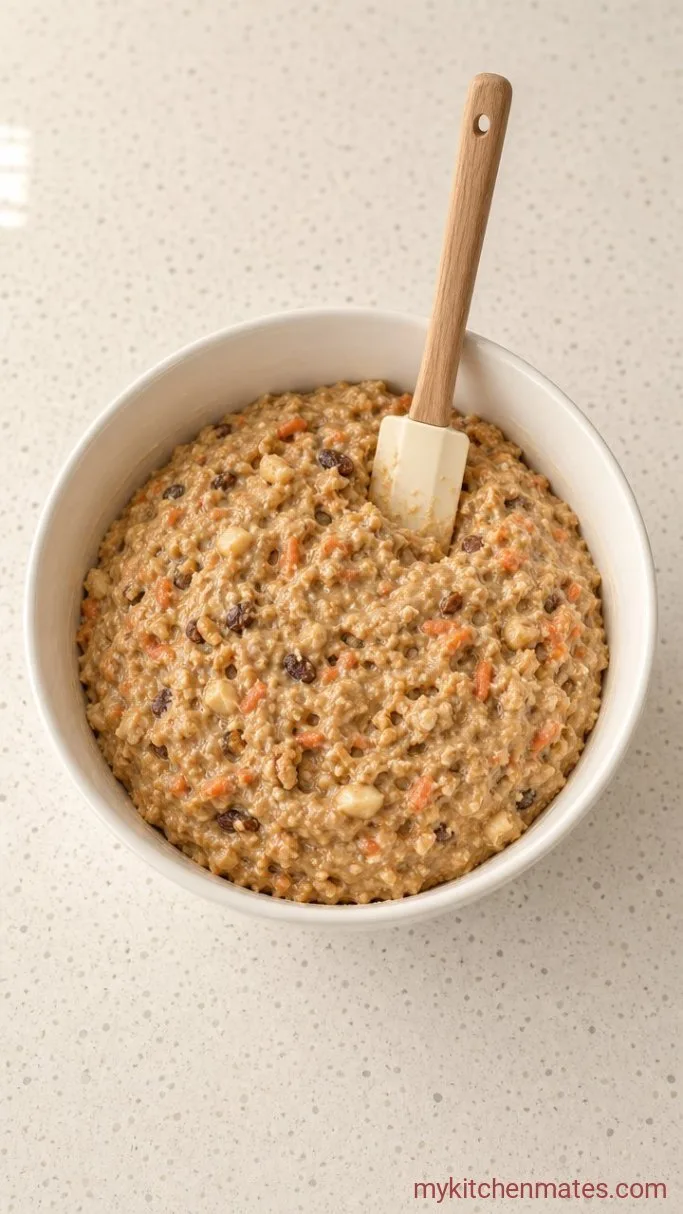 Moist Gluten Free Morning Glory Muffins (One Bowl) Step 3: Fold in the Dry Ingredients