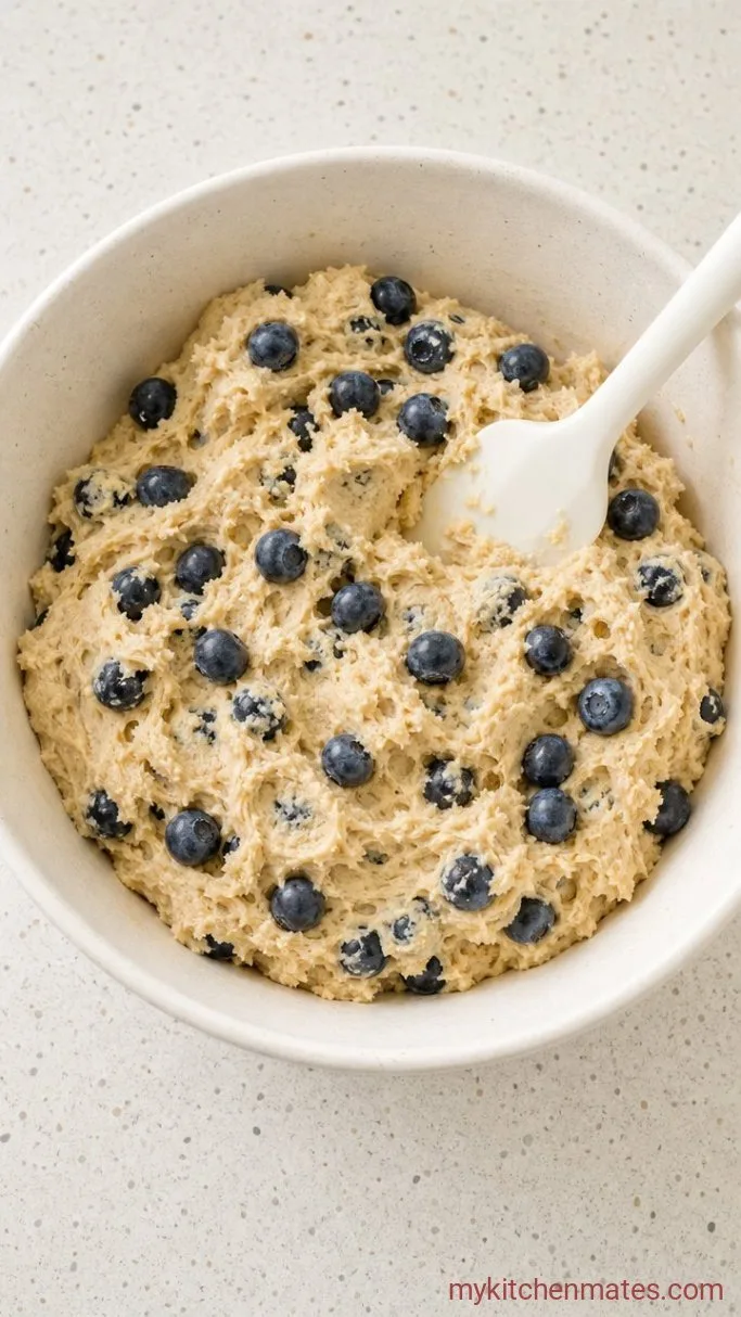 Step 3: Fold in the Flour and Blueberries
