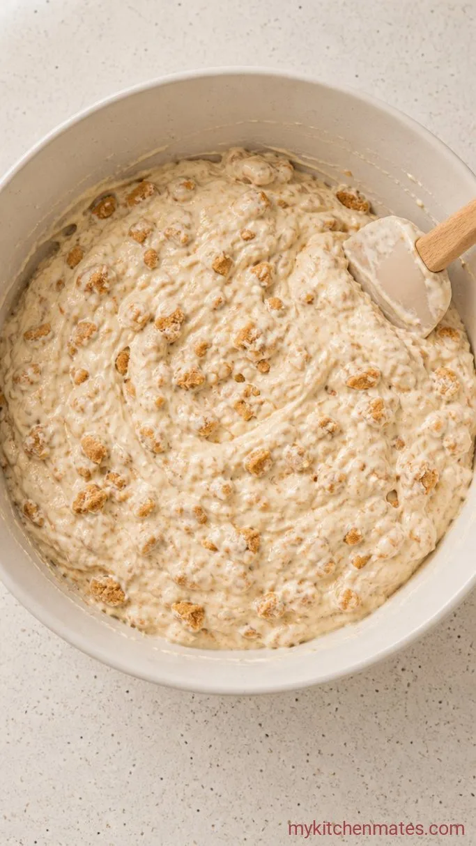Step 3: Fold in the Graham Crumbs