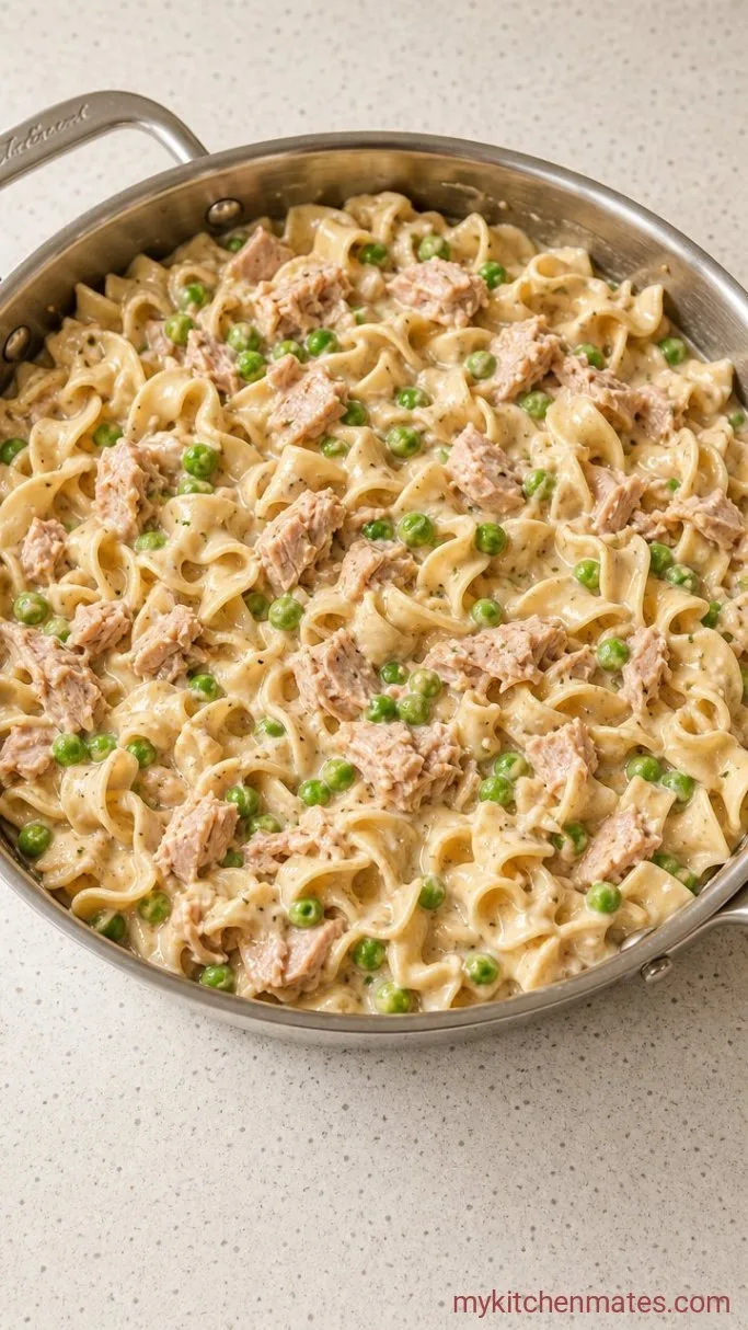 Extra Creamy Tuna Noodle Casserole (No Canned Soup) Step 3: Fold in the Noodles and Tuna