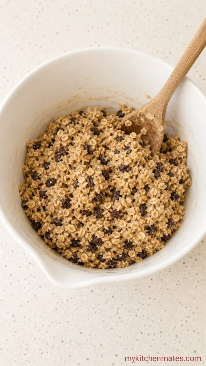 Step 3: Fold in the Oats and Raisins