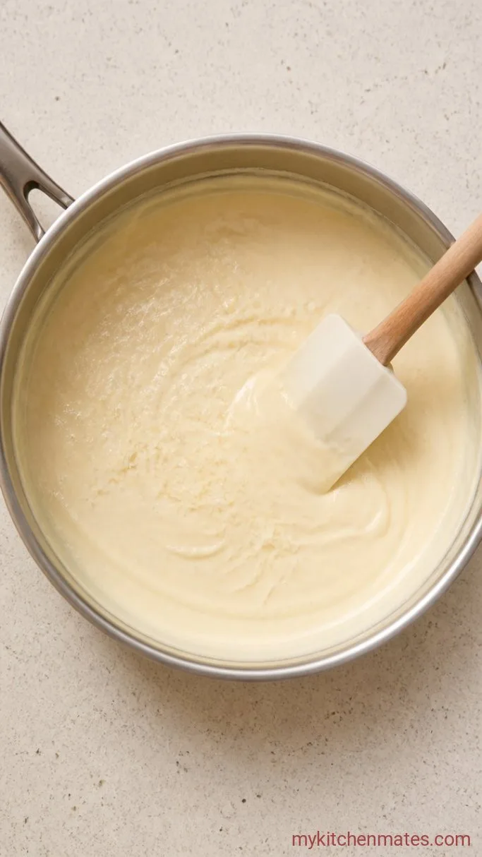 5-Ingredient Greek Yogurt Alfredo Sauce Step 3: Fold in the Parmesan