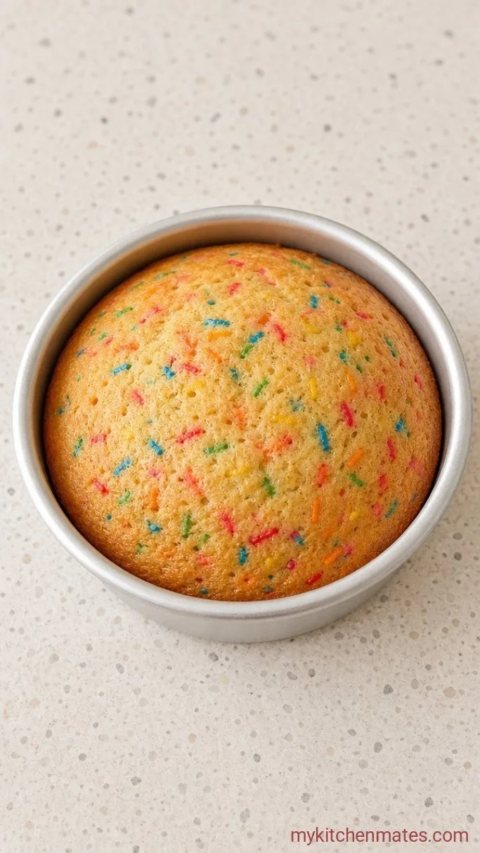 Taylor Swift Bento Cake (Mini Funfetti Layer Cake) Step 3: Fold in the Sprinkles and Bake