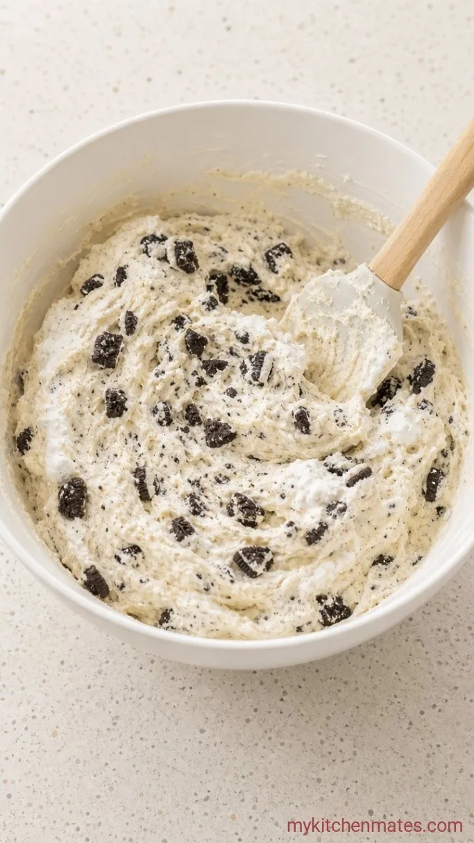 Step 3: Fold in the Whipped Cream and Cookies