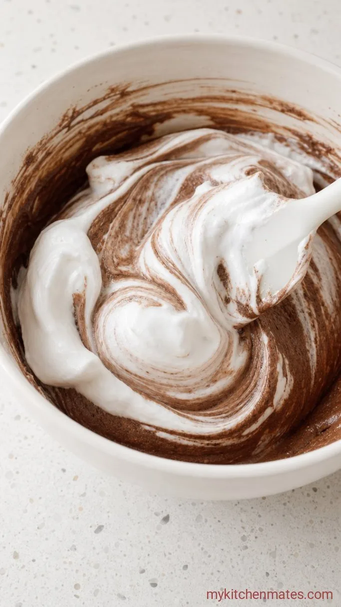 3-Ingredient Flourless Chocolate Cake (So Rich, So Easy) Step 3: Fold in the Whipped Egg Whites
